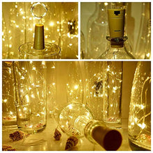 Load image into Gallery viewer, J Studio (1 Pack)2M 20LED Wine Bottle Cork String Light Copper Wire Starry Fairy Lights Battery Powered Warm White DIY, Party, Decoration, Wedding, Gift Box (Pack of 1) - Home Decor Lo