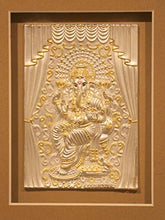 Load image into Gallery viewer, Soni Jewellers 999 Pure Silver Silver Ganesh Laxmi Saraswati Tirupati Balaji & Murugan with 24 Carat Gold Plating Photo Frames for Table Top and Wall Mount - Home Decor Lo