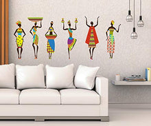 Load image into Gallery viewer, Studio Curate Large Size Wall Sticker for Living Room, Bedroom, Hall, Kitchen Decor | African Tribal Women| PVC Vinyl | Pack of 1 (79cm x 51cm) - Home Decor Lo