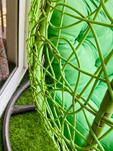 Load image into Gallery viewer, CITE Leaf Single Seater Swing Chair with Stand & Cushion(Green Colour) & Hook Outdoor/Indoor/Balcony/Garden/Patio/Home Improvement(Standard) (Standard) - Home Decor Lo