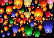 Load image into Gallery viewer, subtle selection Hot Air Balloon Paper Sky Lantern Set of 10 - Home Decor Lo