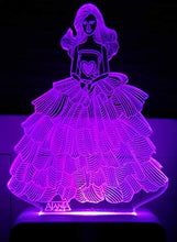 Load image into Gallery viewer, AEON METAL STICKER 3D Barbie Girl's Night Lamp Code 2022 (Multicolour, Small) - Home Decor Lo
