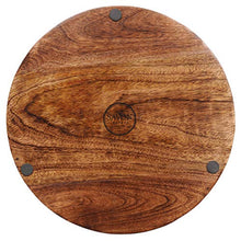 Load image into Gallery viewer, SAVON Wood Party Serving Platter Round Cheese Wine Crackers Meat Circle Board Tray - 14 Inch - Home Decor Lo