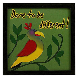 Indianara Synthetic Wood Motivational Framed Wall Art Prints for Kid's Study Room (Multicolour, 8.7x8.7 Inches, 1034) - Set of 4 Pieces - Home Decor Lo