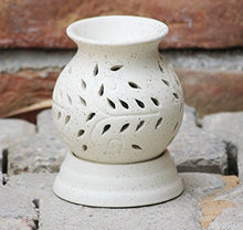 Load image into Gallery viewer, BRAHMZ Ancient Matki Shape Electric Ceramic Aroma Oil Diffuser with Bulb, 12 cm (White) - Home Decor Lo