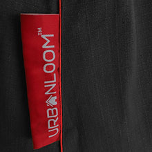 Load image into Gallery viewer, Urbanloom Combo - Organic Cotton Handloom XXXL Bean Bag Cover ONLY (Without Beans) + Large Designer Footstool Cover, Black (Iris Collection) - Home Decor Lo