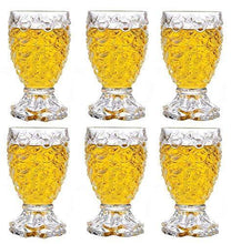 Load image into Gallery viewer, S.K.Sales Crystal Clear Pineapple Shaped Juice Glasses Set of 6, 220 ml Each - Home Decor Lo