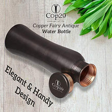 Load image into Gallery viewer, Cop29 Essence of Life - Pure Handmade Antique Finish Fairy Copper Water Bottle with Ayurvedic Health Benefits, 900ml - Home Decor Lo