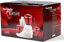 Load image into Gallery viewer, Butterfly Desire Mixer Grinder with 4 Jars (Red and White) - Home Decor Lo