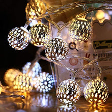 Load image into Gallery viewer, CITRA Led Metal Ball String Light for Home Decoration for Home,Office, Diwali, Eid & Christmas Decoration (Golden Ball Warm White) - Home Decor Lo