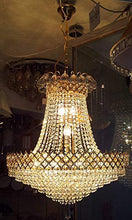 Load image into Gallery viewer, BrightLyts Lyse Decor Crystal Chandelier/Jhoomar Ceiling Hanging Pendant (Large Size/480 mm/48 cm, Gold) - Home Decor Lo