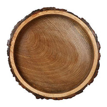Load image into Gallery viewer, ADA Handicraft Round Sheesham Pakka Wood Handmade & Handcrafted Wooden Serving Tray (26 x 26 x 3.5 cm) Multipurpose Wooden Tray/Serving Platter Trays/Home Décor/Gift Items Handcrafted - Home Decor Lo