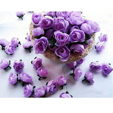 Load image into Gallery viewer, Light Purple : Tinksky 50pcs 3cm Artificial Roses Flower Heads Wedding Decoration (Light Purple) - Home Decor Lo