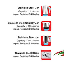 Load image into Gallery viewer, Cello GNM_Elite Mixer Grinder, 500W, 3 Stainless Steel Jar and 1 Juicer Jar (Blue) - Home Decor Lo