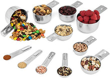 Load image into Gallery viewer, Hudson Essentials Stainless Steel Measuring Cups and Spoons Set - 11 Piece Stackable Set - Home Decor Lo