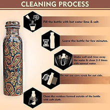 Load image into Gallery viewer, Ayurveda Copper™ |Copper Modern Art Printed and Matt Finish Antique Yoga Water Bottle (Design 18) - Home Decor Lo
