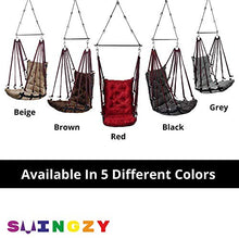 Load image into Gallery viewer, Tichkule Make in India, Soft Leather Velvet Hanging Swing Chair, Jhula for Adults, Swing for Indoor/Outdoor, Home, Balcony & Garden, 200 Kgs Weight Capacity (Red, Free Hanging Accessories) - Home Decor Lo