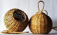 Load image into Gallery viewer, Crafty Nation Handcrafted and Woven Bamboo Cane Ceiling Lamps - Natural Beige - Set of 2