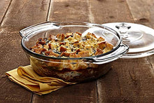 Load image into Gallery viewer, ARUZEN Glass Casserole Deep Round - (1 LTR) Oven and Microwave Safe Serving Bowl with Glass Lid Set of (1) - Home Decor Lo