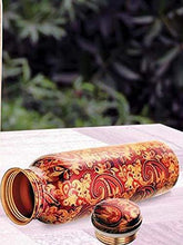 Load image into Gallery viewer, Ayurveda CopperTM| Pure Copper Modern Art Printed with Outside Lacquer Copper Water Bottle for Travelling Purpose,Gym,Yoga Ayurveda Healing |1000 ML Set of 1 - Home Decor Lo