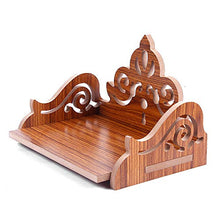 Load image into Gallery viewer, MS ENTERPRISE Wooden Singhasan Temple for God, Laddu Gopal Sinhasan for Pooja Mandir, Singhasan for Diwali, Durga Pooja, Navratri, Ganesh Chaturthi - Multicolor (5.5 * 6 * 8 Inch) (Red) - Home Decor Lo