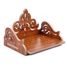 Load image into Gallery viewer, MS ENTERPRISE Wooden Singhasan Temple for God, Laddu Gopal Sinhasan for Pooja Mandir, Singhasan for Diwali, Durga Pooja, Navratri, Ganesh Chaturthi - Multicolor (5.5 * 6 * 8 Inch) (Red) - Home Decor Lo
