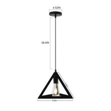 Load image into Gallery viewer, Citra Ac110V E26/E27 Single Head Vintage Black Metal Triangle Shape Hanging Light Pendant Ceiling Light Lamp - Home Decor Lo