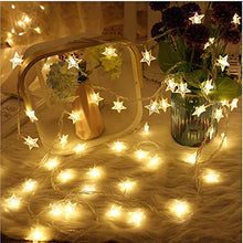 Load image into Gallery viewer, fizzytech 20 LED Star String Lights for Indoor Outdoor Home Party Decoration (Warm White, 3 m) - Home Decor Lo