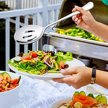 Load image into Gallery viewer, LIANYU Large Serving Spoon x 3, Slotted Serving Spoon x 3, 9.8 Inch Stainless Steel Buffet Restaurant Dinner Serving Spoons Set, Catering Serving Utensils for Party Banquet, Dishwasher Safe - Home Decor Lo