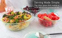 Load image into Gallery viewer, ARUZEN - 1000 ML - Glass Casserole Deep Round - Oven and Microwave Safe Serving Bowl with Glass Lid - Home Decor Lo
