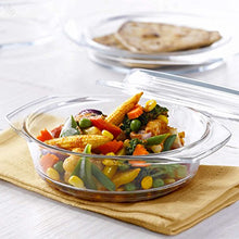 Load image into Gallery viewer, Borosil Glass Casserole - Oven and Microwave Safe Serving Bowl with Glass Lid, 700ml - Home Decor Lo