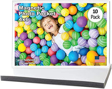 Load image into Gallery viewer, Magtech Magnetic Photo Pocket Frame, White, Holds 4 x 6 inches Photos, 10 Pack - Home Decor Lo