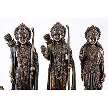 Load image into Gallery viewer, AONA Ram Laxman Sita with Hanuman Rama Darbar Poly Resin Sculpture, Height 8 Inches, Bronze