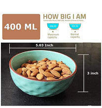 Load image into Gallery viewer, Octa Store Ceramic Soup, Cereal, Nuts, Salad, Fruit, Rice and Noodle Bowl 400Ml, 5.3 Inch Diameter Set of 3, Pink, Green, Grey. (Diamond) - Home Decor Lo