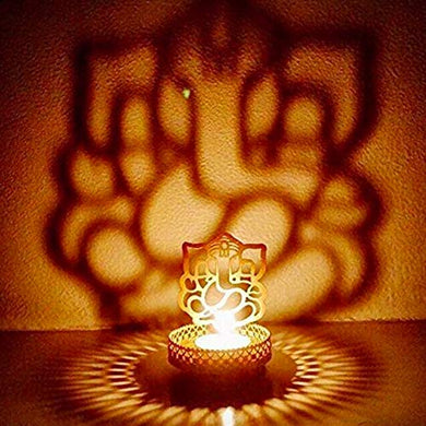 eCraftIndia Lord Ganesha Tea Light Holder - Home Decor Lo