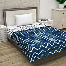 Load image into Gallery viewer, Divine Casa Microfiber Comforter/Blanket/Quilt/Duvet Lightweight, All Weather, Reversible Single Comforter Set of 2, Green and Blue- Abstract (110 GSM) - Home Decor Lo