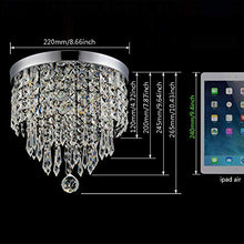 Load image into Gallery viewer, CRYSTA WORLD Crystal Chandelier Luxury Light Lamp Round Crystal Rain Drop Pendant Light Fixture for Living Room Bedroom. (3 in 1) - Home Decor Lo