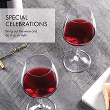 Load image into Gallery viewer, Paksh Novelty Italian Red Wine Glasses - 18 Ounce - Lead Free - Shatter Resistant - Wine Glass Set of 4, Clear - Home Decor Lo