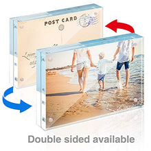 Load image into Gallery viewer, TWING Premium Acrylic Clear Photo Frame - 5x7 inches Magnet Photo Frame -Double Sided Thick Desktop Frames by Twing - Home Decor Lo
