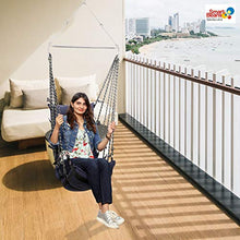 Load image into Gallery viewer, Smart Beans Cotton Hanging 150 Kg Capacity Hammock Swing Jhula Chair for Both Kids and Adults (Dark Blue) - Home Decor Lo