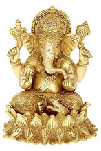 Load image into Gallery viewer, Brass Lord Ganesha 6" | Home Decor - Home Decor Lo
