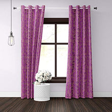Load image into Gallery viewer, ECOTEX Polyester Curtain for Door, Wine 7 feet, Set of 2 - Home Decor Lo
