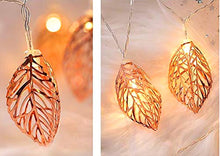 Load image into Gallery viewer, Ascension 16 Led 5 Meter Golden Metal Leaf Copper String Fairy Light for Home,Office, Diwali, Eid & Christmas Decoration Yellow - Home Decor Lo