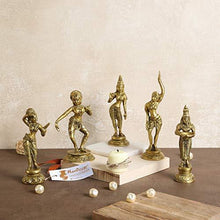 Load image into Gallery viewer, Two Moustaches Brass Apsara Showpieces - Set of 5 | Home Decor | - Home Decor Lo
