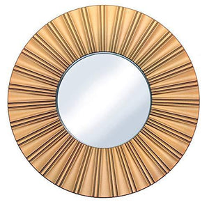 A VINTAGE AFFAIR- HOME DECOR Plastic Wall Mounted Mirror (25 x 25 x 2 cm, Gold) - Home Decor Lo