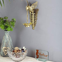 Load image into Gallery viewer, Two Moustaches Parrot Design Brass Wall Hanging Diya (Golden, Pack of 1) - Home Decor Lo