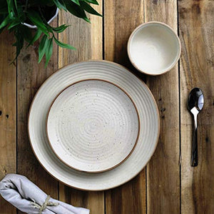 Miah Decor MD -100 Handcrafted Stoneware Dinner -Set of 12 - Home Decor Lo