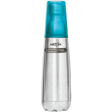 Load image into Gallery viewer, Milton Vertex-1000 Thermosteel Water Bottle with Blue Cap, 1 Litre, Silver - Home Decor Lo