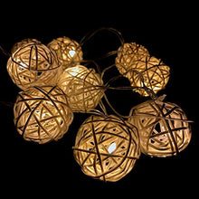 Load image into Gallery viewer, Ascension ® 4 Meters 16 LEDs Globe Rattan Balls String Lights for Home Decoration Festival Decor Lights Indoor Outdoor Decorative Fairy Lights Curtain (Warm White) AC Powered - Home Decor Lo