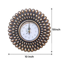 Load image into Gallery viewer, Upscale Set of 3 Wall Mounted 10 inch Decorative Mirrors with Clock for Living Room, Home Decor & Bedroom, Round Hanging Wall Decor Accessories - Gold - Home Decor Lo